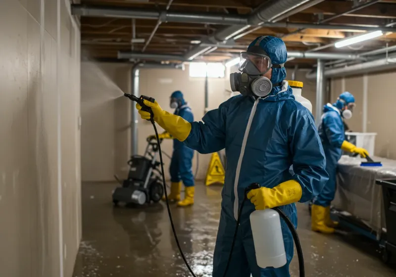 Basement Sanitization and Antimicrobial Treatment process in Robeson County, NC